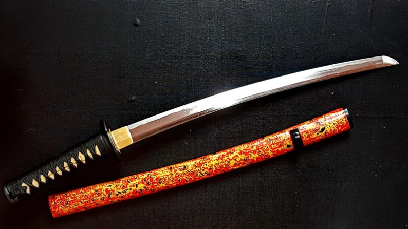 Wakisazhi / Shoto Urushi Saya Pattern Mokko Wakisazhi  3 0