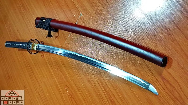 Basic Full Harden Red Tomoe Sukashi Katana