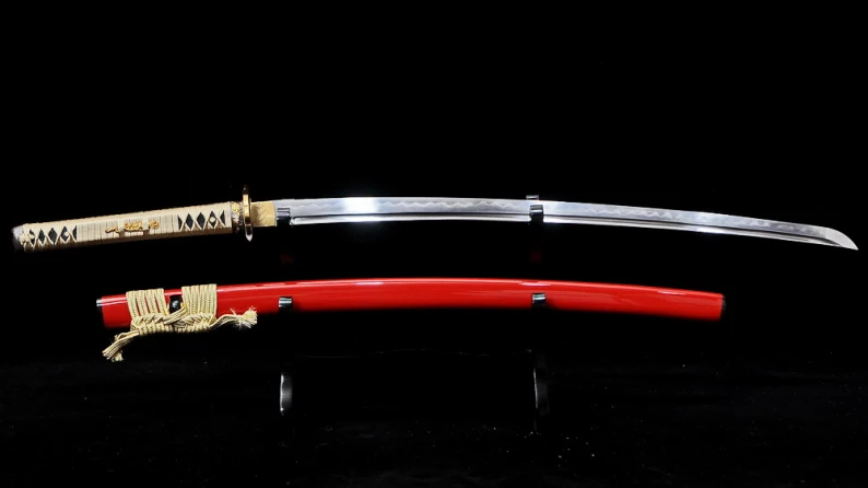 Folded Steel Real Hamon Forge Folded Katatemaki Mokko Gunome Hamon Katana 2 1