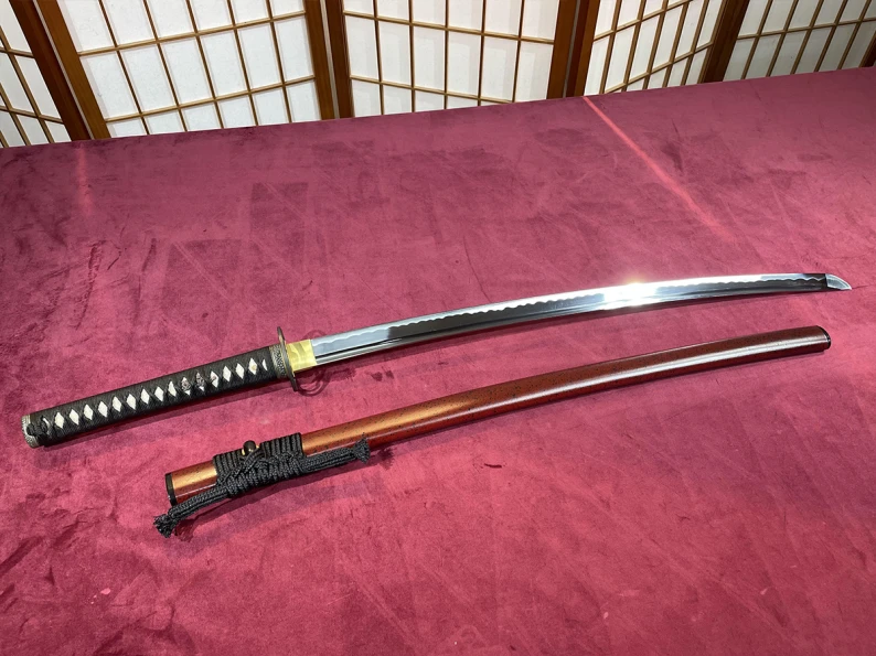 Mono Steel Full Harden Basic Full Harden Red Tomoe Sukashi Katana 2 1