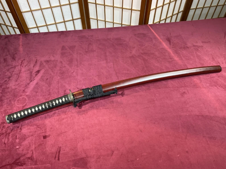 Mono Steel Full Harden Basic Full Harden Red Tomoe Sukashi Katana 3 2