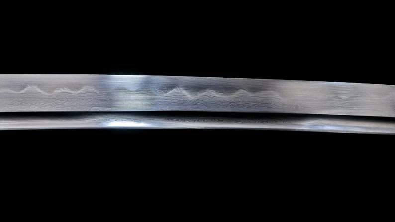 Folded Steel Real Hamon Forge Folded Katatemaki Mokko Gunome Hamon Katana 6 5