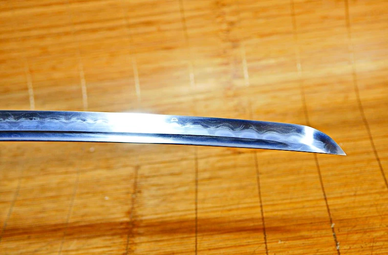 Folded Steel Real Hamon Forge Folded Mokko Tonbori Gunome Hamon Katana 6 5