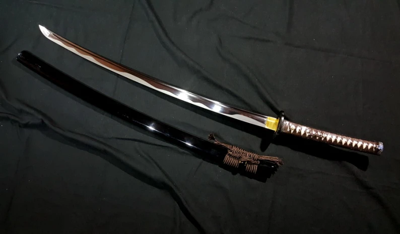 Mono Steel Full Harden Premium Full Harden Brown Mokko Katana<br> 7 6