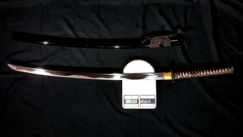 Mono Steel Full Harden Premium Full Harden Brown Mokko Katana<br> 9 8