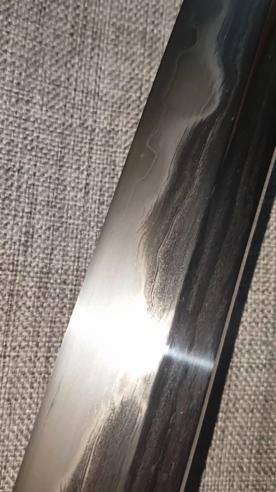 Folded Steel Real Hamon Super Premium Forge Folded Erabu Umi Ebi Traditional Kesho Polished  6 hada_hamon